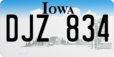 IA license plate DJZ834