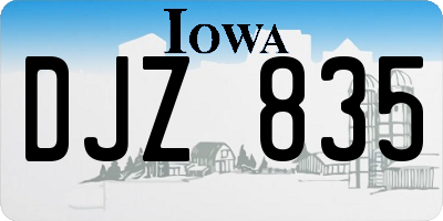 IA license plate DJZ835