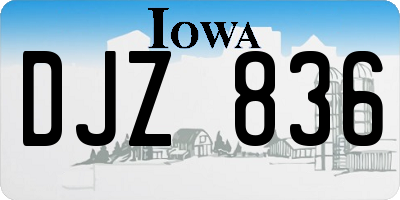 IA license plate DJZ836