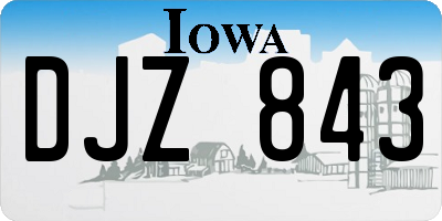 IA license plate DJZ843