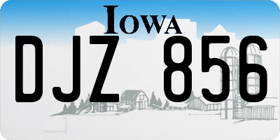 IA license plate DJZ856