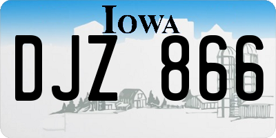 IA license plate DJZ866