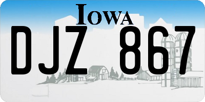 IA license plate DJZ867