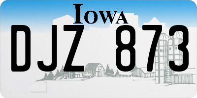 IA license plate DJZ873