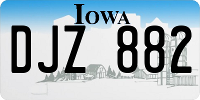 IA license plate DJZ882