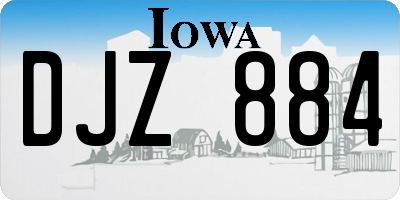 IA license plate DJZ884