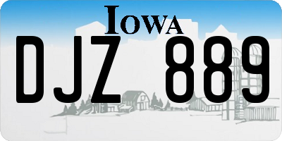 IA license plate DJZ889