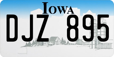 IA license plate DJZ895