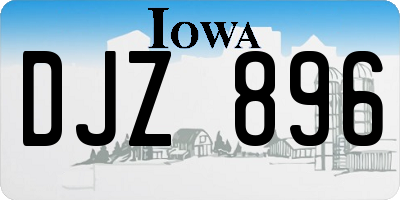 IA license plate DJZ896