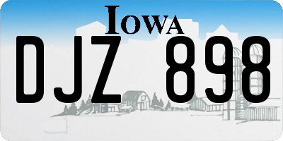 IA license plate DJZ898