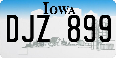 IA license plate DJZ899