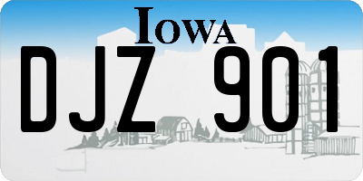 IA license plate DJZ901