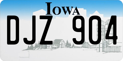 IA license plate DJZ904