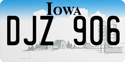 IA license plate DJZ906