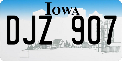 IA license plate DJZ907