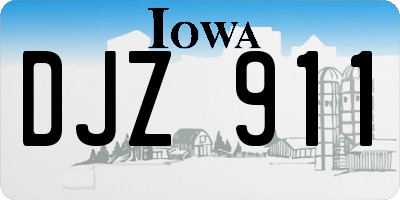 IA license plate DJZ911