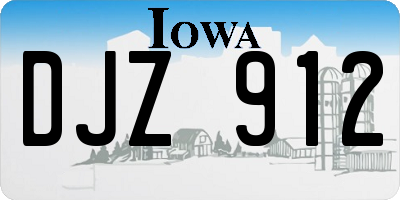 IA license plate DJZ912