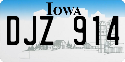 IA license plate DJZ914