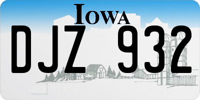 IA license plate DJZ932