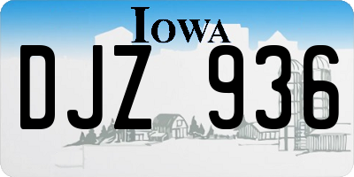 IA license plate DJZ936