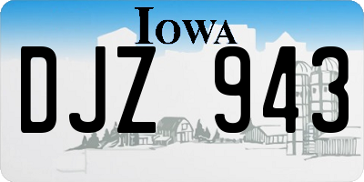 IA license plate DJZ943