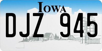 IA license plate DJZ945