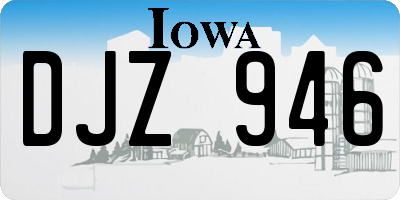 IA license plate DJZ946