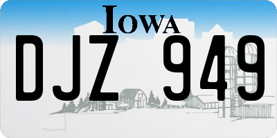 IA license plate DJZ949