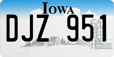 IA license plate DJZ951