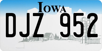 IA license plate DJZ952
