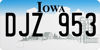 IA license plate DJZ953