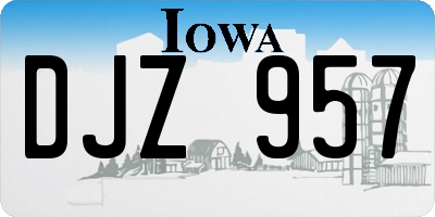 IA license plate DJZ957