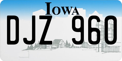 IA license plate DJZ960