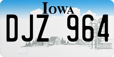 IA license plate DJZ964