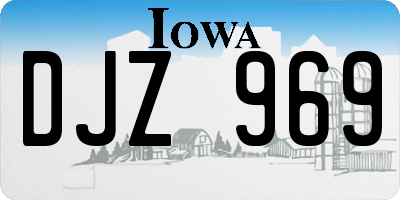 IA license plate DJZ969