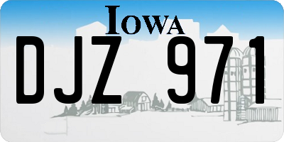 IA license plate DJZ971