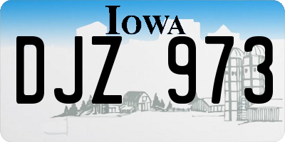 IA license plate DJZ973