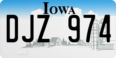 IA license plate DJZ974