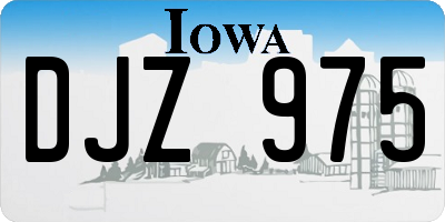 IA license plate DJZ975