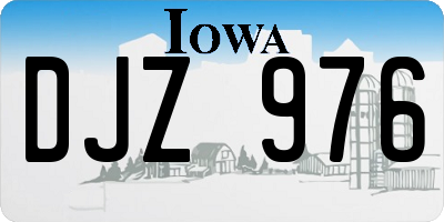 IA license plate DJZ976