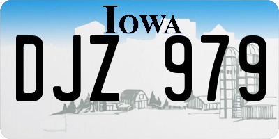 IA license plate DJZ979