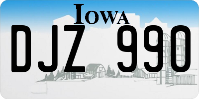 IA license plate DJZ990