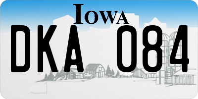 IA license plate DKA084