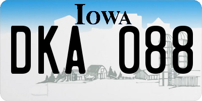 IA license plate DKA088
