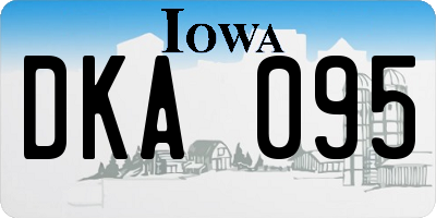 IA license plate DKA095