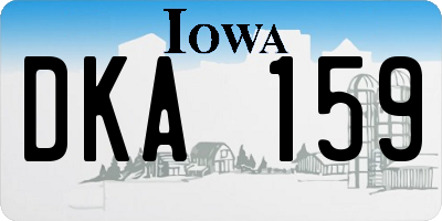 IA license plate DKA159