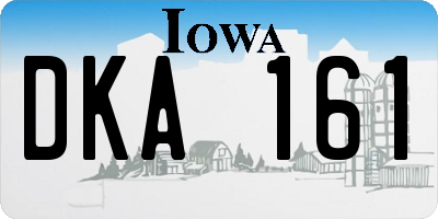 IA license plate DKA161