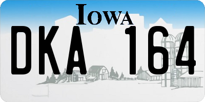 IA license plate DKA164