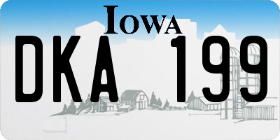 IA license plate DKA199