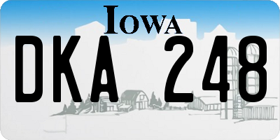 IA license plate DKA248